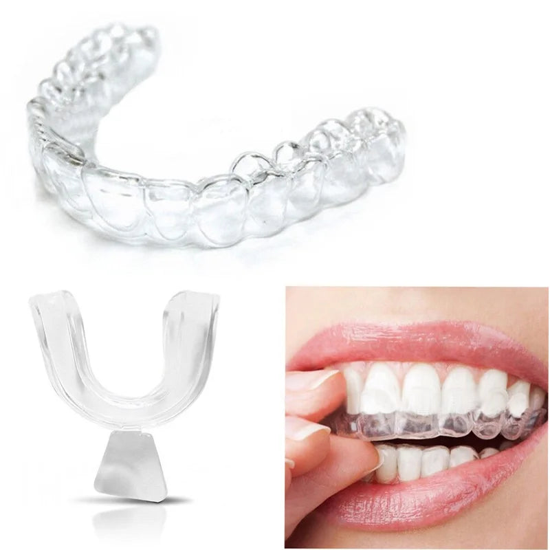 EVA Thermoplastic Dental Trays, Transparent Braces-Style Oral Appliances with Eight A-H Option Labels for Professional Dental Suitability and Fit Review