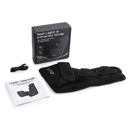 Wearable Red Light Heating Wrap Options for Wrist, Neck, Ankle and Hip, Adjustable Warmth with Model-Specific LED, Vibration and Power Features