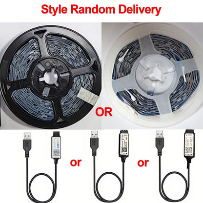 RGB 5050 Bluetooth Accent Light Strip, Flexible LED Ribbon with App and Remote Control in 1m, 2m, 3m or 5m Options for TV and Game Room Decor