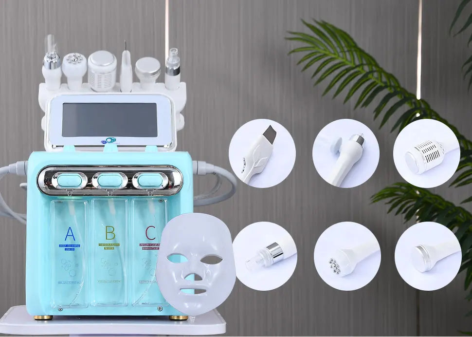 Hydro Facial Beauty Machine with Seven-in-One Title Reference and US Power Source Selection for Cosmetic Equipment and Accessory Compatibility Review