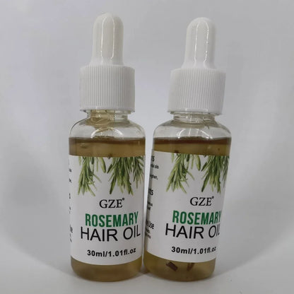 Rosemary Scalp and Hair Oil by GZE for Cosmetic Grooming, Straight and Wavy Hair Care Routines with GZE251-2 and GZE115 Options