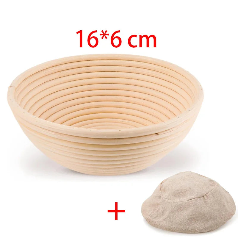 Rattan Bread Proofing Basket with Listed Linen Liner, Round or Oval Sourdough Banneton Selections and Separate Tool or Multi-Piece Options for Home Bread Making