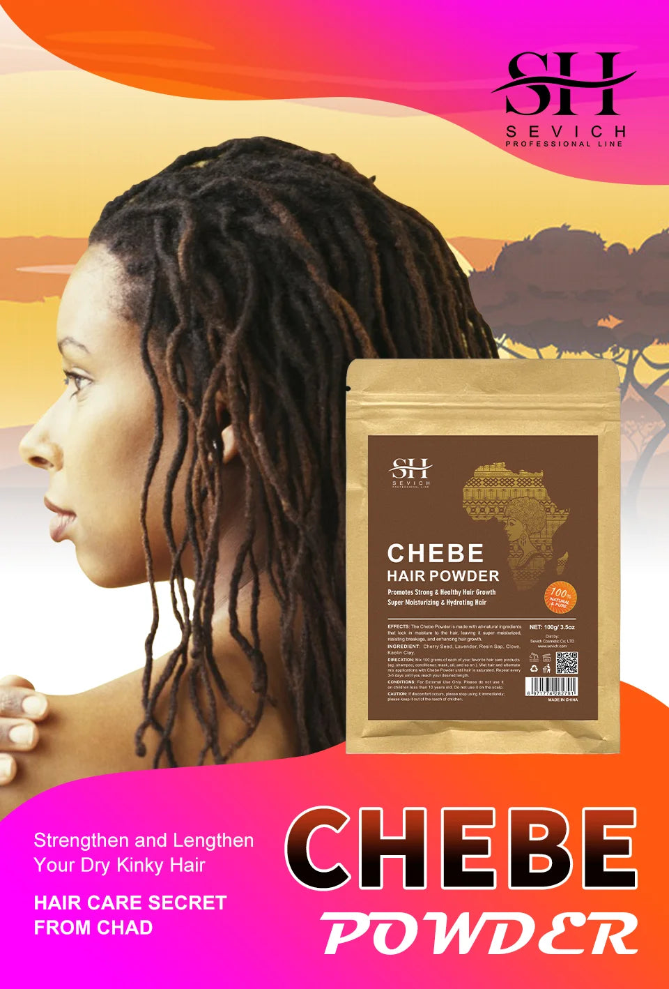 Chebe Hair Powder with One, Two or Three-Piece Pack Options for Label-Guided Cosmetic Hair Care Selection and Personal Routine Planning