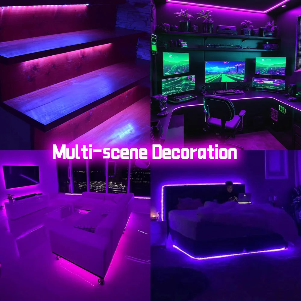 Blacklight LED Strip with 5V USB Power and Listed 60 LEDs per Meter, Eleven Length Options for Fluorescent Posters, Party Decorations and Indoor Glow Displays