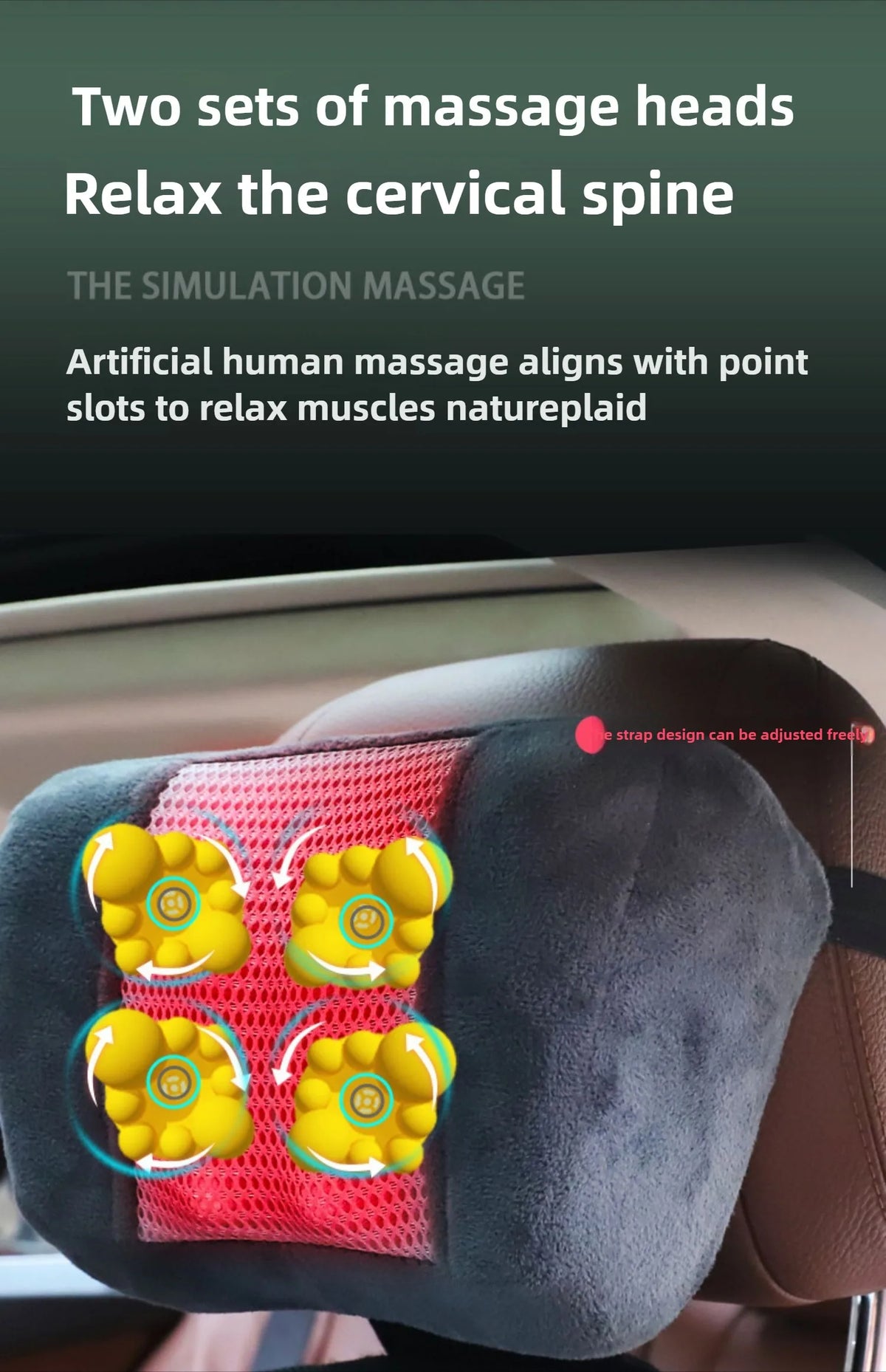 Car Massage Seat Cushion with Listed Heating, Vibration and Lumbar Airbag Features, Basic or Upgraded Models with Four Plug Options for Home Office Relaxation