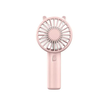 300mAh USB Rechargeable Personal Fan with ABS Housing and Included Cable, Compact 16cm Handheld Airflow Fan in Pink, White, Blue or Green for Short Breaks