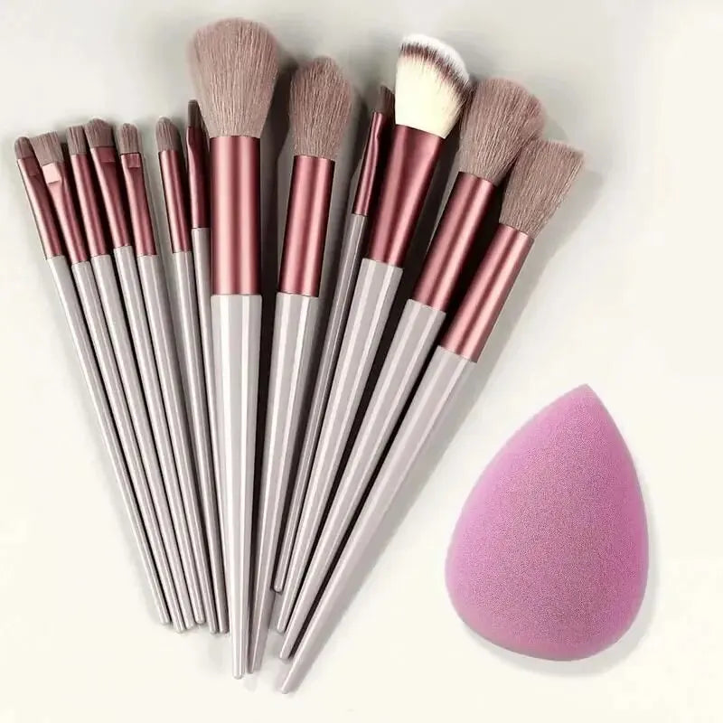 Cosmetic Makeup Brush Set with Twenty-Nine Color and Kit Labels, Foundation, Powder and Eyeshadow Blending References for Everyday Beauty and Gift Selection