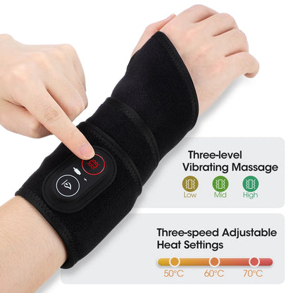 Wearable Red Light Heating Wrap Options for Wrist, Neck, Ankle and Hip, Adjustable Warmth with Model-Specific LED, Vibration and Power Features