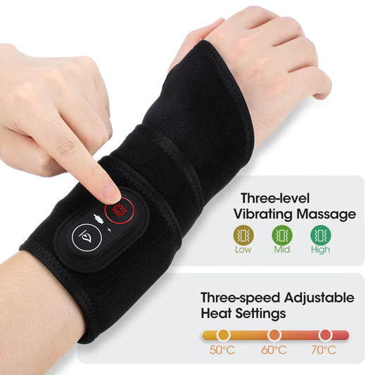 Wearable Red Light Heating Wrap Options for Wrist, Neck, Ankle and Hip, Adjustable Warmth with Model-Specific LED, Vibration and Power Features