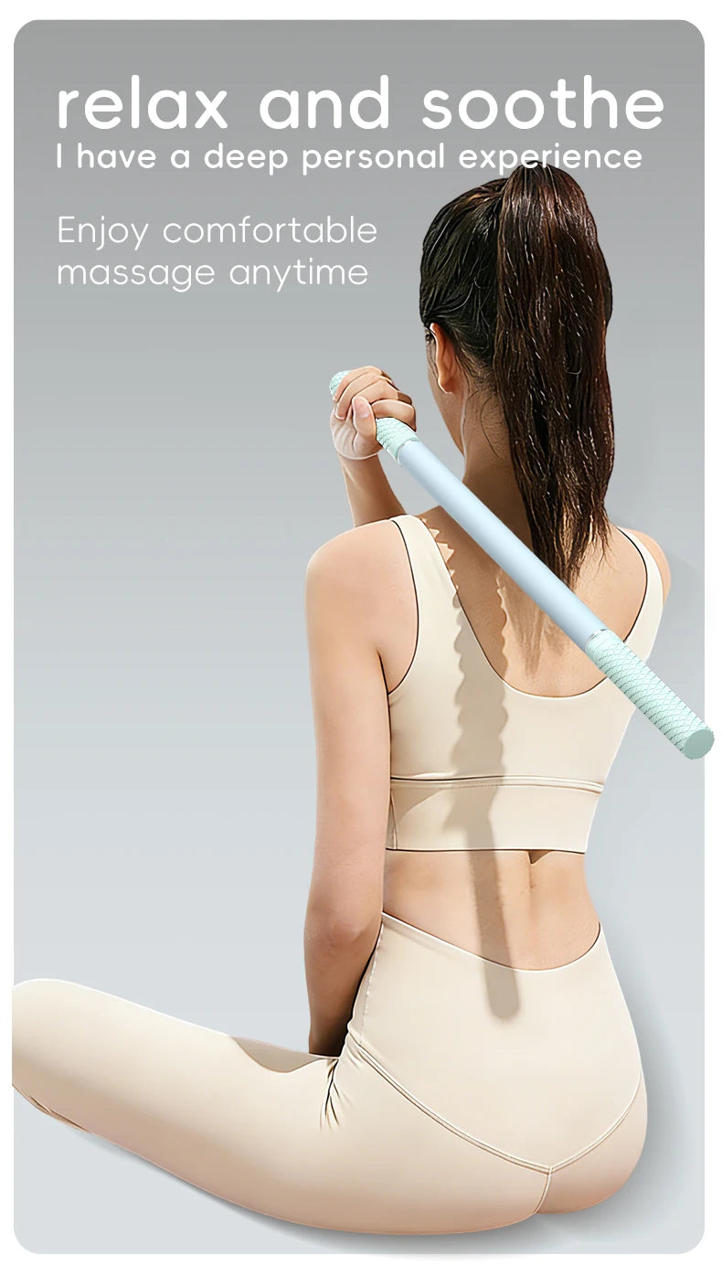 Massage Rod Roller Stick with Compact Design Reference for Adult Leg, Arm and Shoulder Massage Routines, Fifteen Color-Labeled Personal Care Options