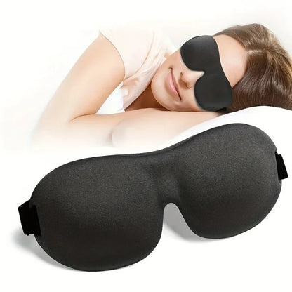 3D Memory Foam Sleep Mask with Soft Lightweight Eye Cover Design for Light Reduction During Home Rest, Daytime Naps and Seated Travel Breaks