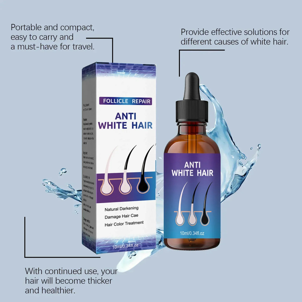 Hair Care Essence for Scalp Massage, Topical Cosmetic Serum for an At-Home Hair Care Routine with Single and Multipack Purchase Options