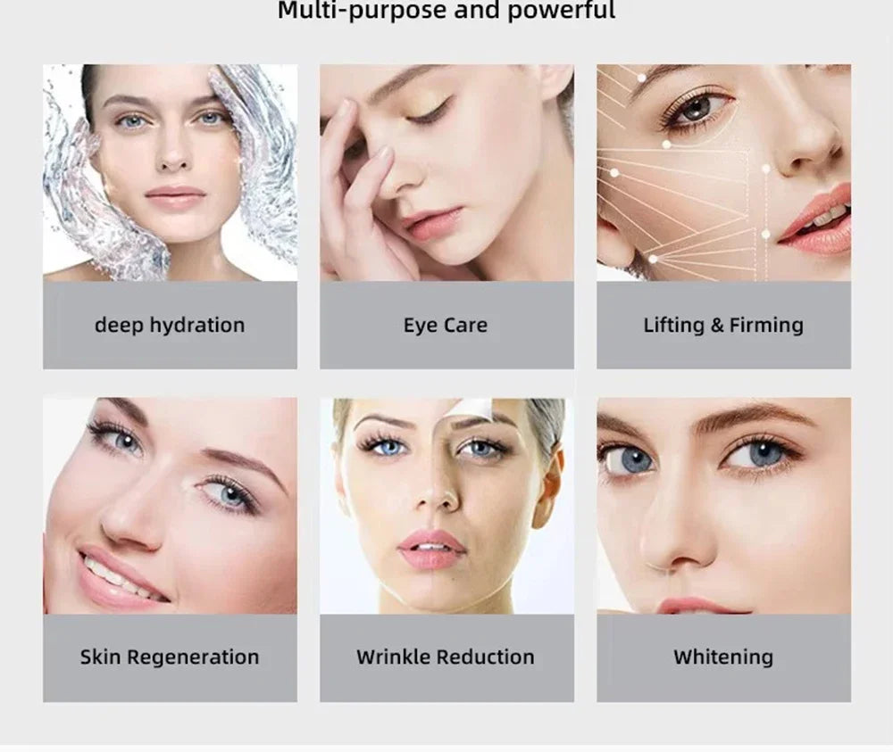 Rechargeable Facial Bubble Pen, 106g Handheld Beauty Device with Five Vibration and Spin Intensity Levels, Eight LED Modes and With Box or No Box Options