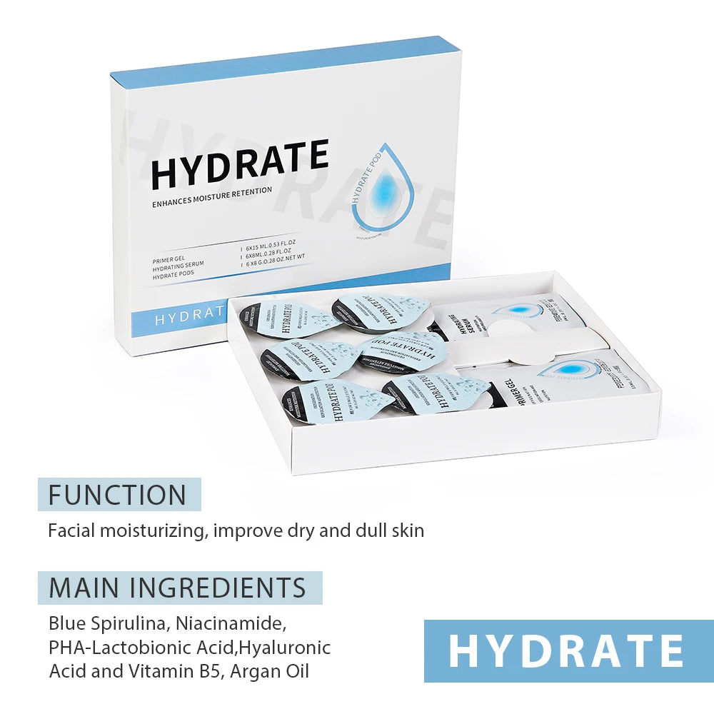 Glam Facial Pod and Capsule Gel Options for Compatible Aqua Bubble Devices, Seven Numbered Type Selections and a Separate Facial CO2 Machine Option