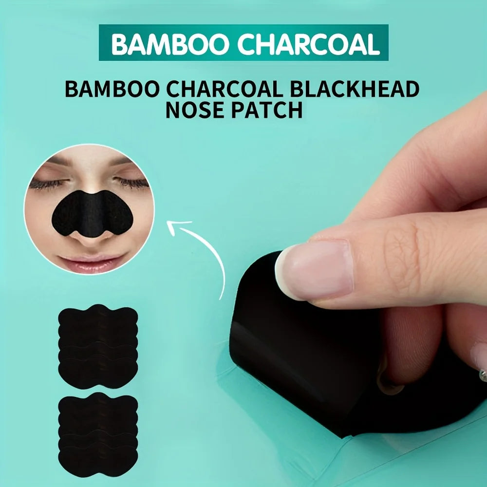 Nose Pore Cleansing Patches with Black Option Labels in 10, 20, 50 or 100-Piece Packs, Facial Care Selection with Nose Cleaning and Blackhead-Care References