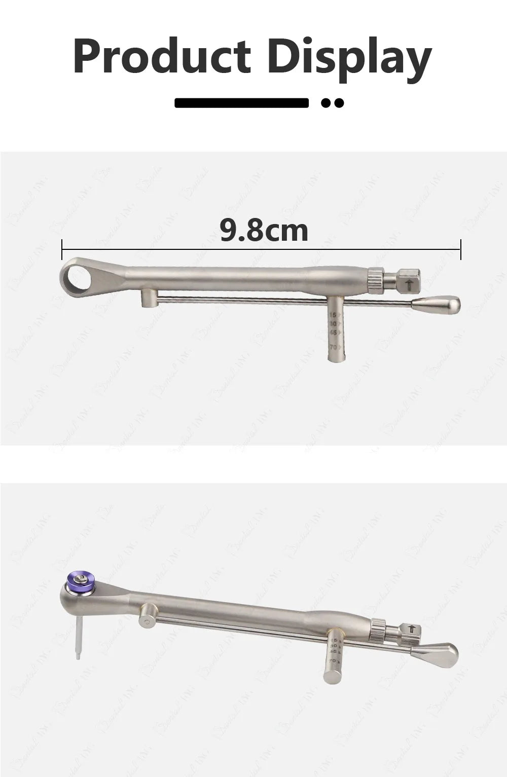 Dental Implant Torque Wrench Kit with Listed 10–70 Ncm Range, Eight 20mm Short and Eight 25mm Long Drivers in a Whole Set for Professional Assessment