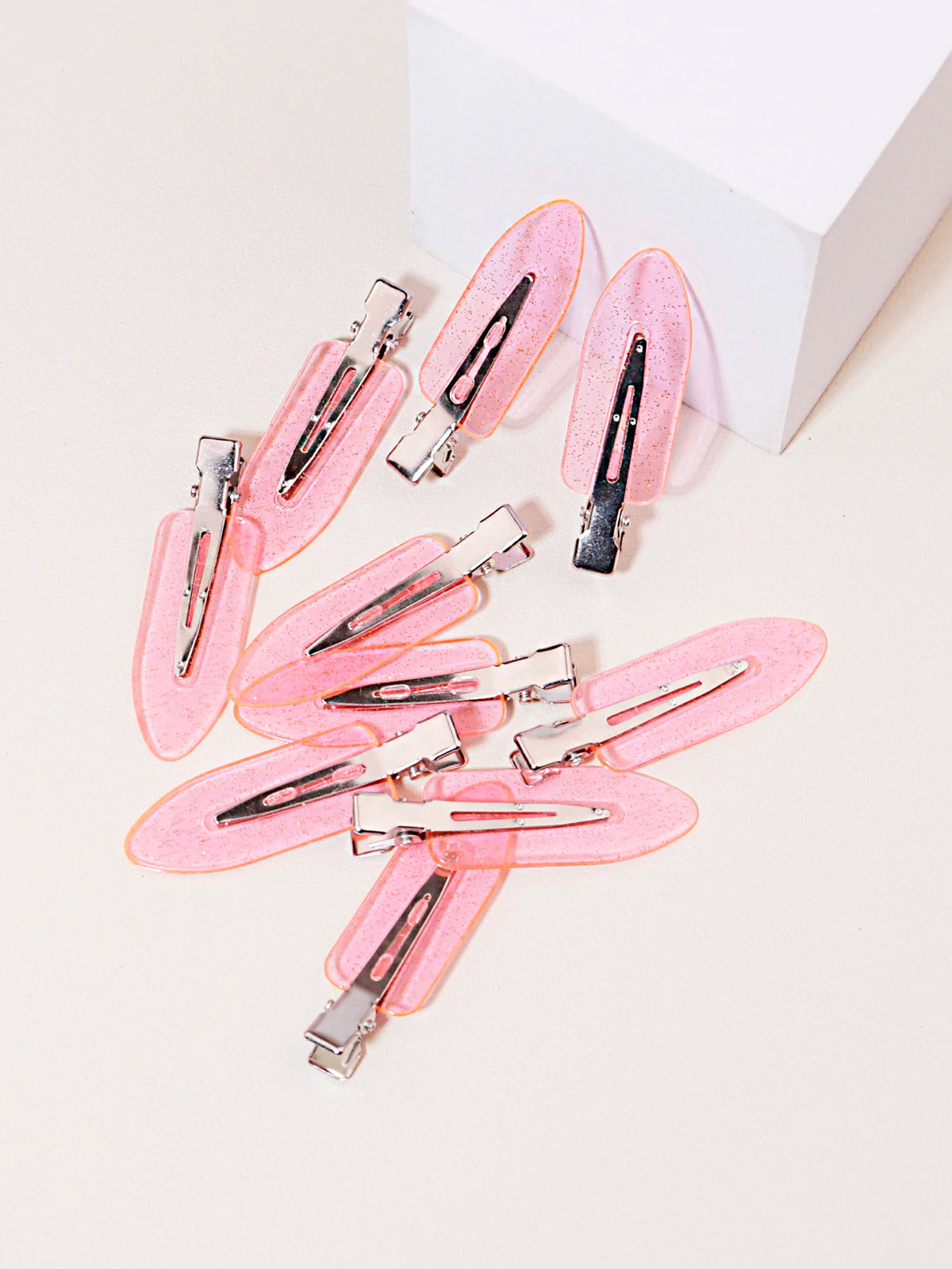 Transparent Hair Clips 10-Pack for Makeup and Hair Sectioning, Pink, White, Blue, Purple or Yellow Styling Accessories for Natural Hair and Wig Preparation