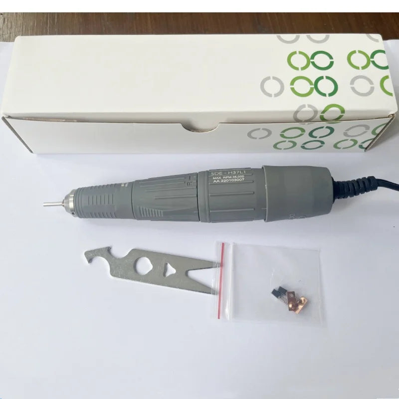 Electric Nail Drill Handpiece for Compatible Manicure Controllers, 2.35mm Bit Size with H37L1 35,000 RPM or H37LN 45,000 RPM Model References