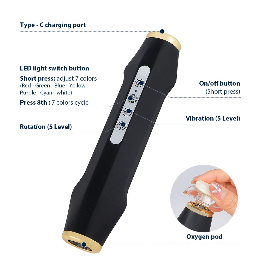 Glam Facial Pod and Capsule Gel Options for Compatible Aqua Bubble Devices, Seven Numbered Type Selections and a Separate Facial CO2 Machine Option
