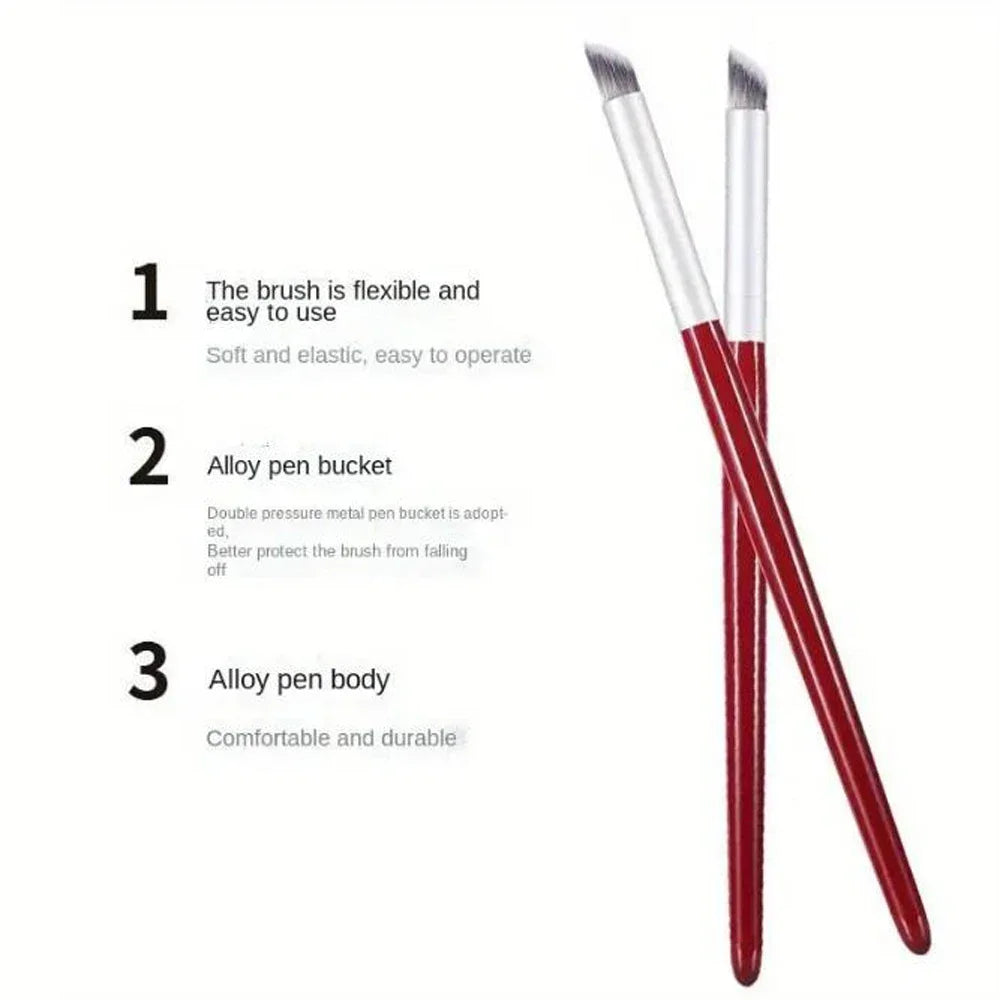 Ombre Gradient Nail Brush Set with Two Pieces, Wooden Handles and Listed 16cm Length, Purple Bristle Reference for UV Gel Blending and Manicure Art