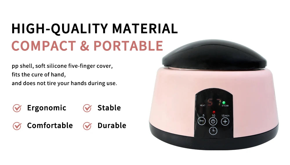 One-Hand Nail Steamer for Gel Polish Removal with Listed Auto Shut-Off Feature, 110–120V US or 220–240V EU Options for Adult Home Manicure Routines