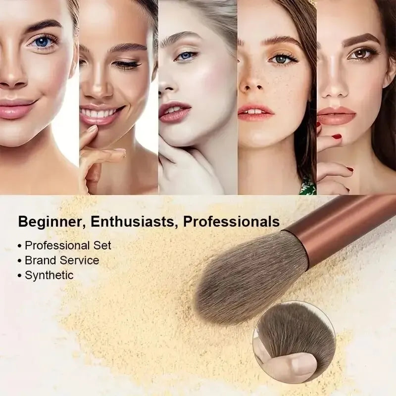 Cosmetic Makeup Brush Set with Twenty-Nine Color and Kit Labels, Foundation, Powder and Eyeshadow Blending References for Everyday Beauty and Gift Selection