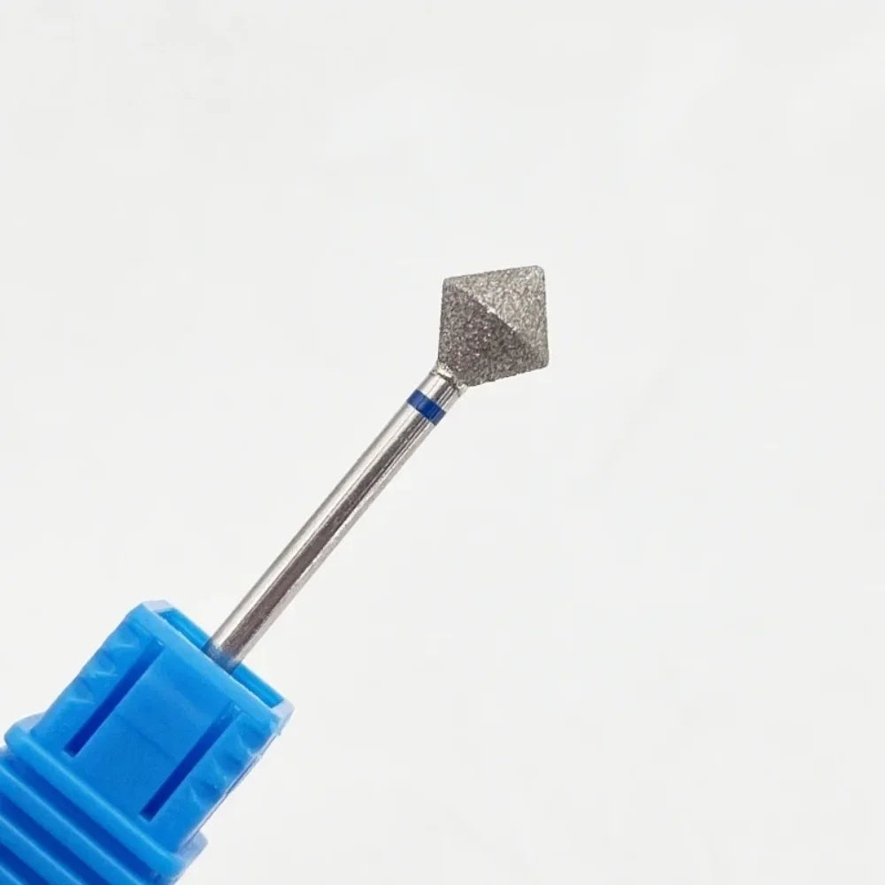 Diamond Cuticle Nail Drill Bit with 3/32-Inch Shank, Single Rotary Manicure Burr in Green or Blue Options for Compatible Electric Nail File Machines