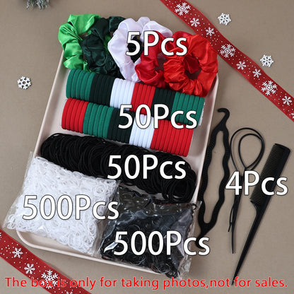 Hair Accessories Set for Women, Twelve Color and Pattern Options with Scrunchie and Ponytail Tie References for Everyday Buns and Outfit Coordination