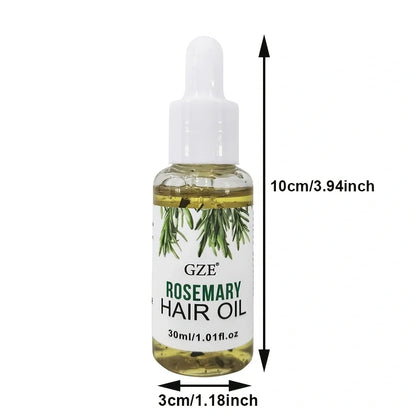 Rosemary Scalp and Hair Oil by GZE for Cosmetic Grooming, Straight and Wavy Hair Care Routines with GZE251-2 and GZE115 Options