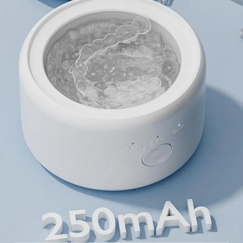 50kHz Ultrasonic Retainer Cleaner with 160ml Tank, USB Rechargeable Dental Appliance Cleaning Machine with 3, 5 and 10 Minute Cycles and Four Color Options