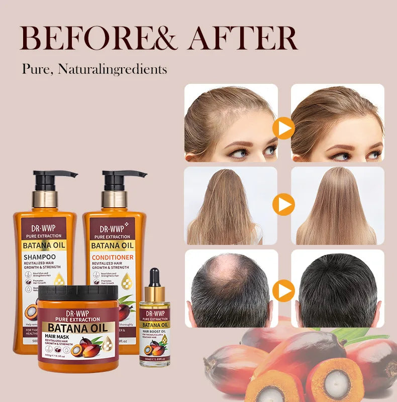 Batana Hair Care Selection with 500ml Shampoo or Conditioner, 500g Hair Mask and 50ml Oil Options for Everyday Cleansing and Cosmetic Conditioning Routines