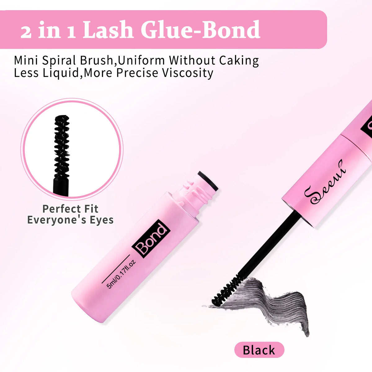 SEEUI Lash Bond and Seal with Glue, Remover and Application Tool Options, DIY Eyelash Adhesive Selection for Adult False Lash Makeup and Beauty Routines