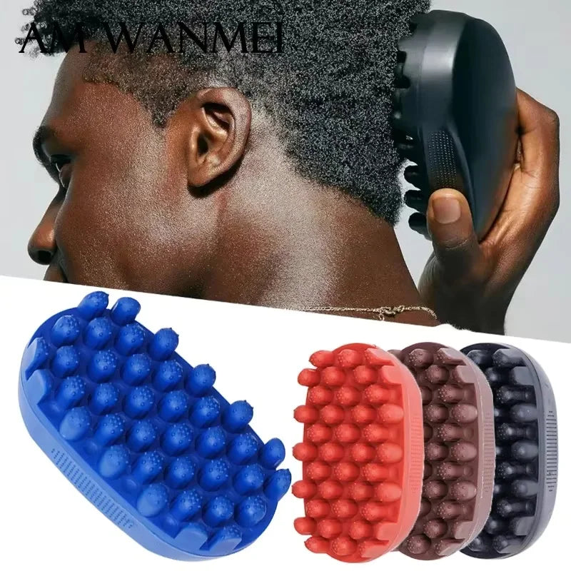Curl Sponge Brush for Natural Textured Hair Twists and Coils, Black, Blue, Brown or Red Styling Tool with Separate Large Black One-Piece Selection