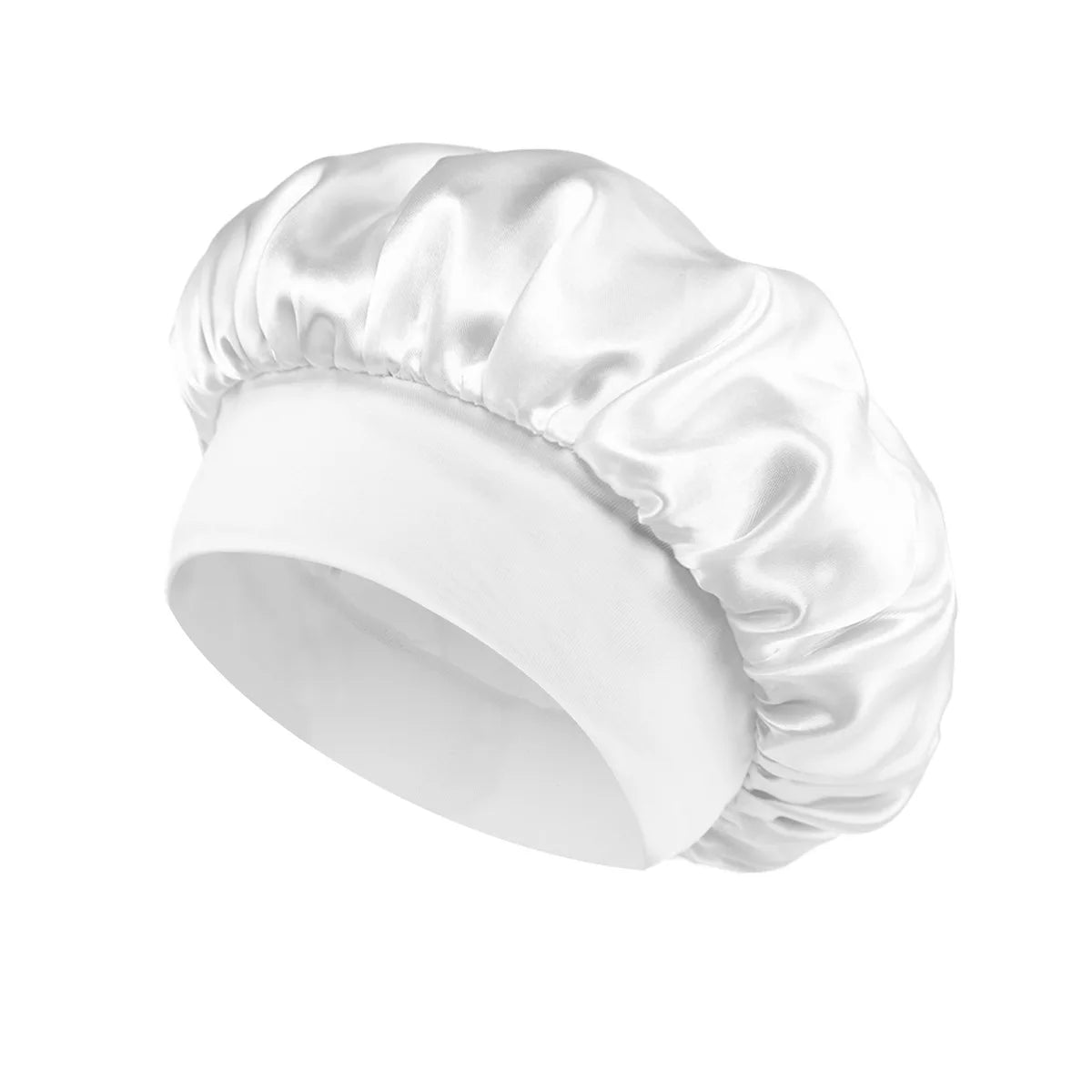 Satin Hair Bonnet with Wide Elastic Band, Single Sleep Cap in Thirteen Colors for Long or Short Hair, Nighttime Routines, Makeup and Face Washing