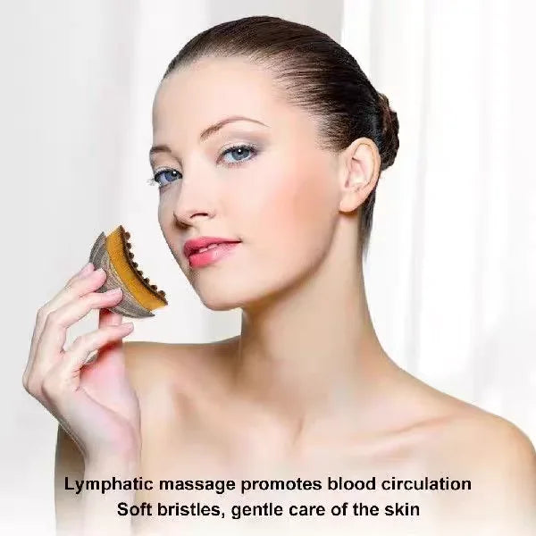 Facial Massage Brush with Contoured Design and Listed Soft Bristles, One or Two-Piece Options for Face, Chin and Jawline Personal Skincare Accessories