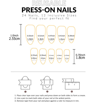 Glossy Fake Toenails with Listed 48-Piece Full-Cover Design, French-Inspired Nail Styling in Nine Color Options for Women's At-Home Pedicure and Vacation Looks