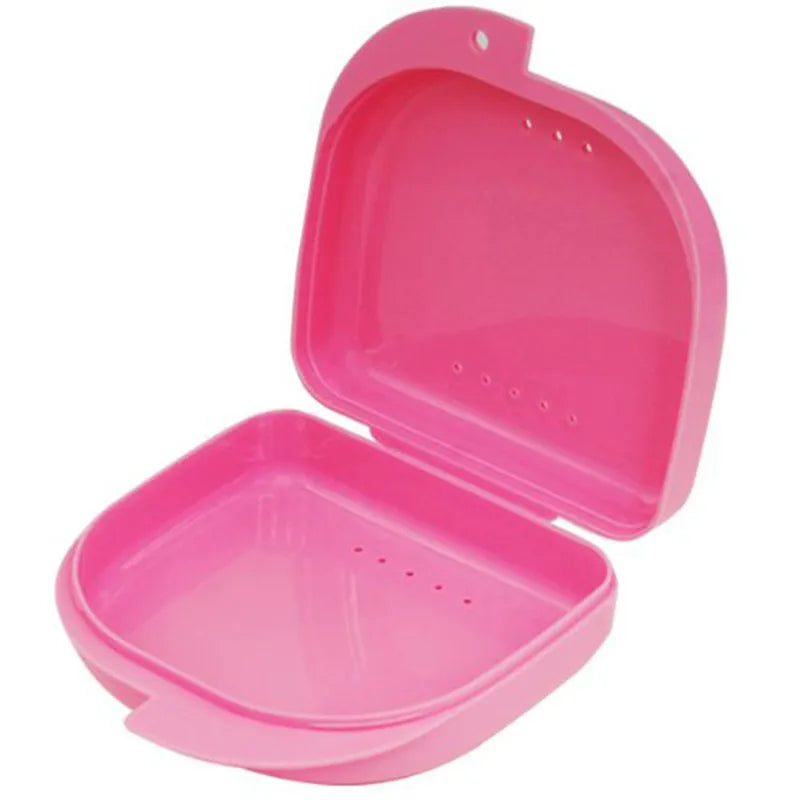 Vented Dental Storage Cases 50-Pack, Denture and Retainer Boxes with Seven Single-Color Choices or Random Mixed Colors for Compatible Removable Appliance Storage