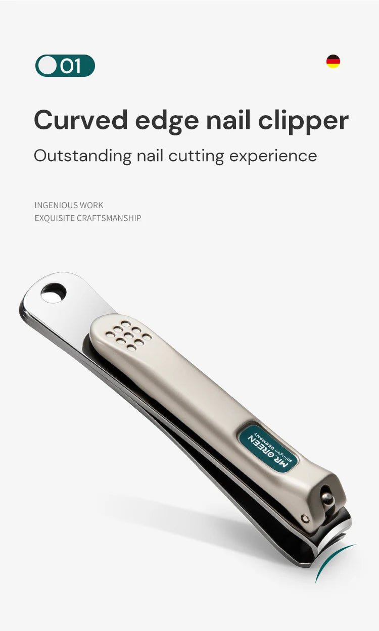 Stainless Steel Manicure Kit MR.GREEN Mr-6012 with Listed 12-in-1 Design and Portable Leather Case for Adult Nail Care, Pedicure and Travel Organization