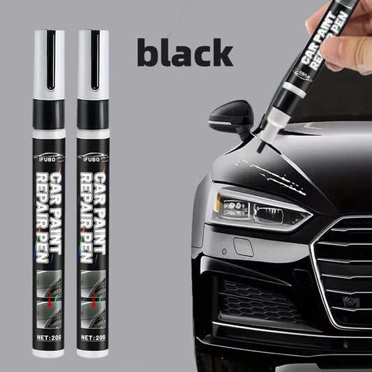 Car Paint Touch Up Pen for Small Cosmetic Paint Marks and Localized Automotive Detailing, WHITE Color Label and 1pc or 2pcs Quantity Selections