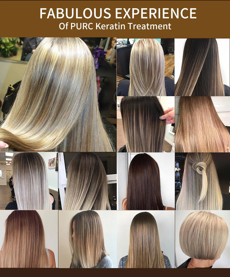 Purifying Shampoo and Daily Conditioner Options by PURC, 100ml 300ml or 1000ml Hair Care Selections for Cleansing, Conditioning and Keratin Routine Support