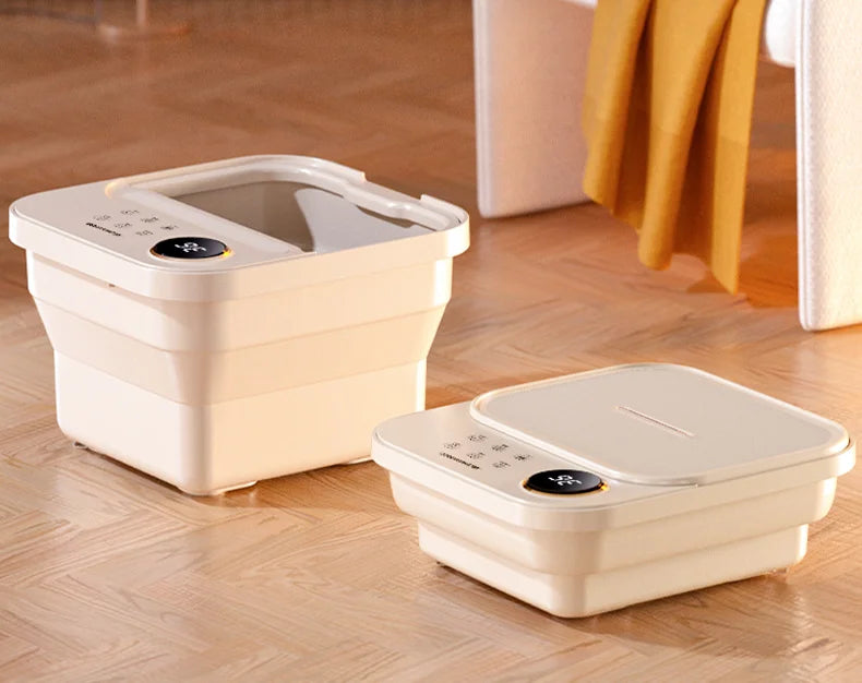 Electric Foot Spa Tub, 220V Foldable Foot Bath with Listed Heating and Massage Functions, Basic Model or Digital Display Options for Home Soaking