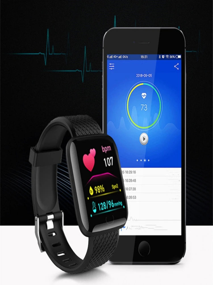 Y68 and 116Plus Fitness Smart Watch with Silicone Wristband, Circular Touch-Button Control and App Setup, Everyday Activity Tracking and Message Reminder References