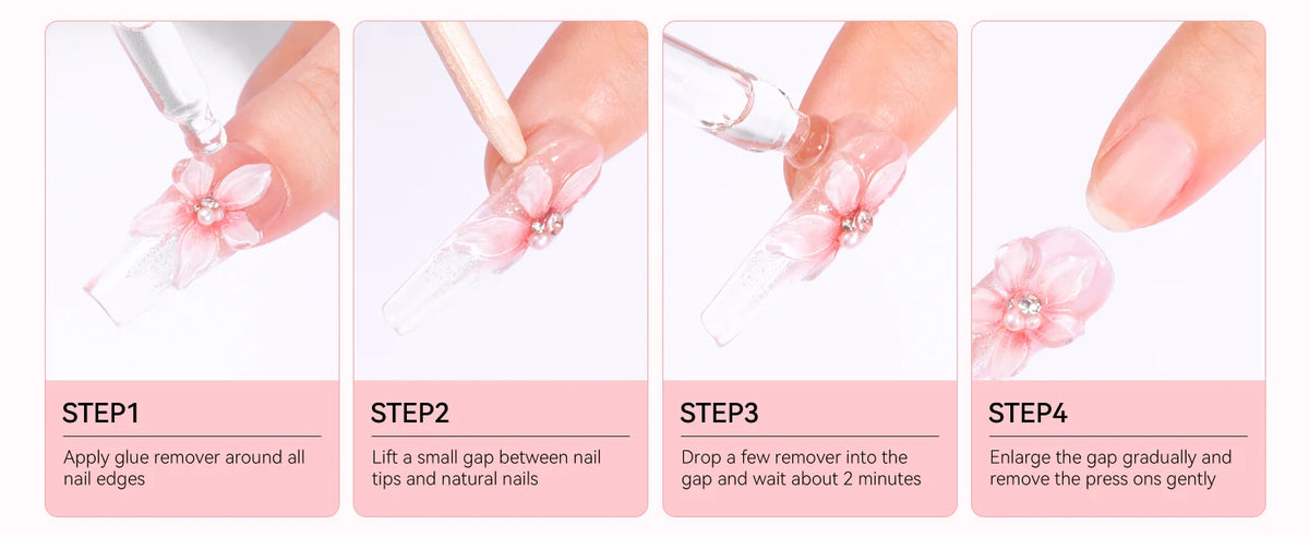 Press-On Nail Glue and Remover Options by Makartt, 10ml, 30ml or 50ml Remover Choices with Separate Liquid Adhesive Packs and Solid UV-Cured Gel Selection