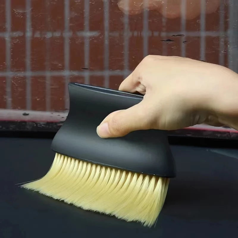 Car Interior Dusting Brush with Soft Bristles for Air Vents and Interior Gaps, Manual Auto Detailing Cleaning Tool in Option A for Routine Vehicle Care