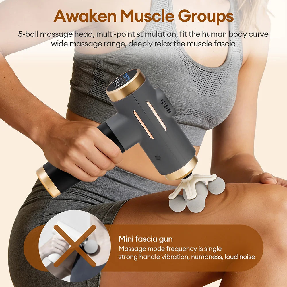 11-Head Massage Gun with 99 Adjustable Settings, USB-C Rechargeable Personal Massager with 1500mAh Battery and 10-Minute Timer for Adult Home Comfort