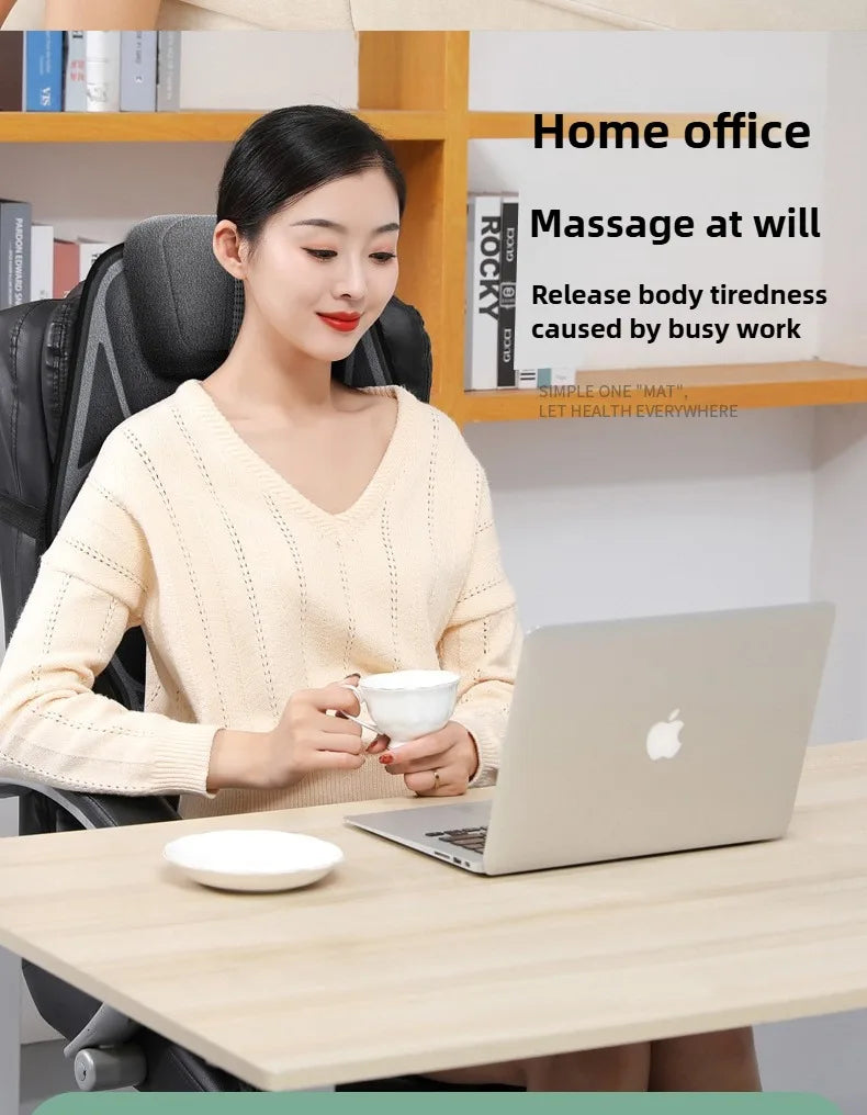 Massage Seat Cushion Options with Listed Heat, Vibration and Lumbar Airbag Features, Basic Flannel, Basic or Upgraded Selections for Home Office Relaxation