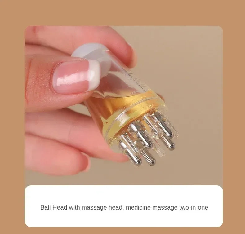 Scalp Oil Applicator Comb, Refillable Manual Liquid Dispenser with 6ml and 15ml Color-Labeled Options for Adult Cosmetic Hair and Scalp Care Routines