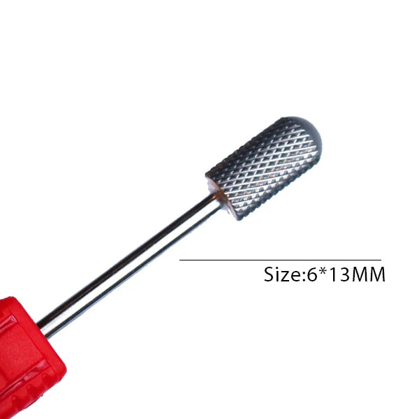 Tungsten Carbide Nail Drill Bit, Single-Piece Rotary Milling Tool with 2.35mm Shank and Numbered Options for Professional Electric Manicure and Pedicure Use