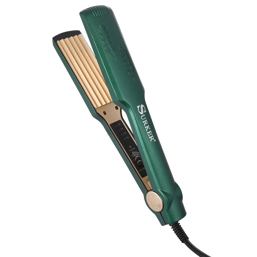 Hatteker 9mm Curling Wand, Slim Tourmaline Ceramic Barrel Hair Styling Iron with Listed 210–240V Rating and US, EU or UK Plug Options