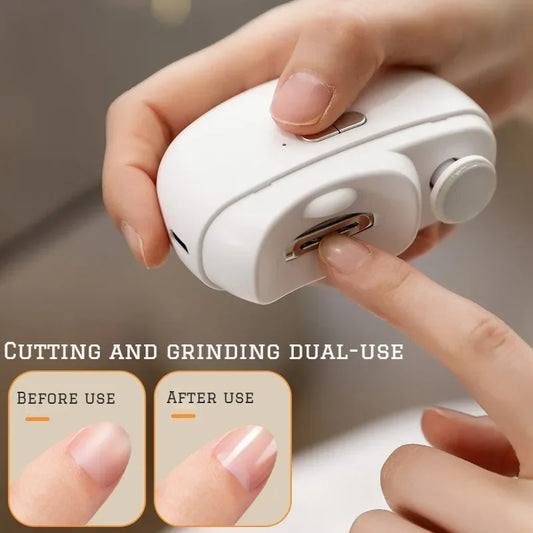 Electric Automatic Nail Clipper for Adults, Compact Nail Trimmer and Polisher with Listed Two-Speed Adjustment and Auxiliary Light in Nine Color and Style Options